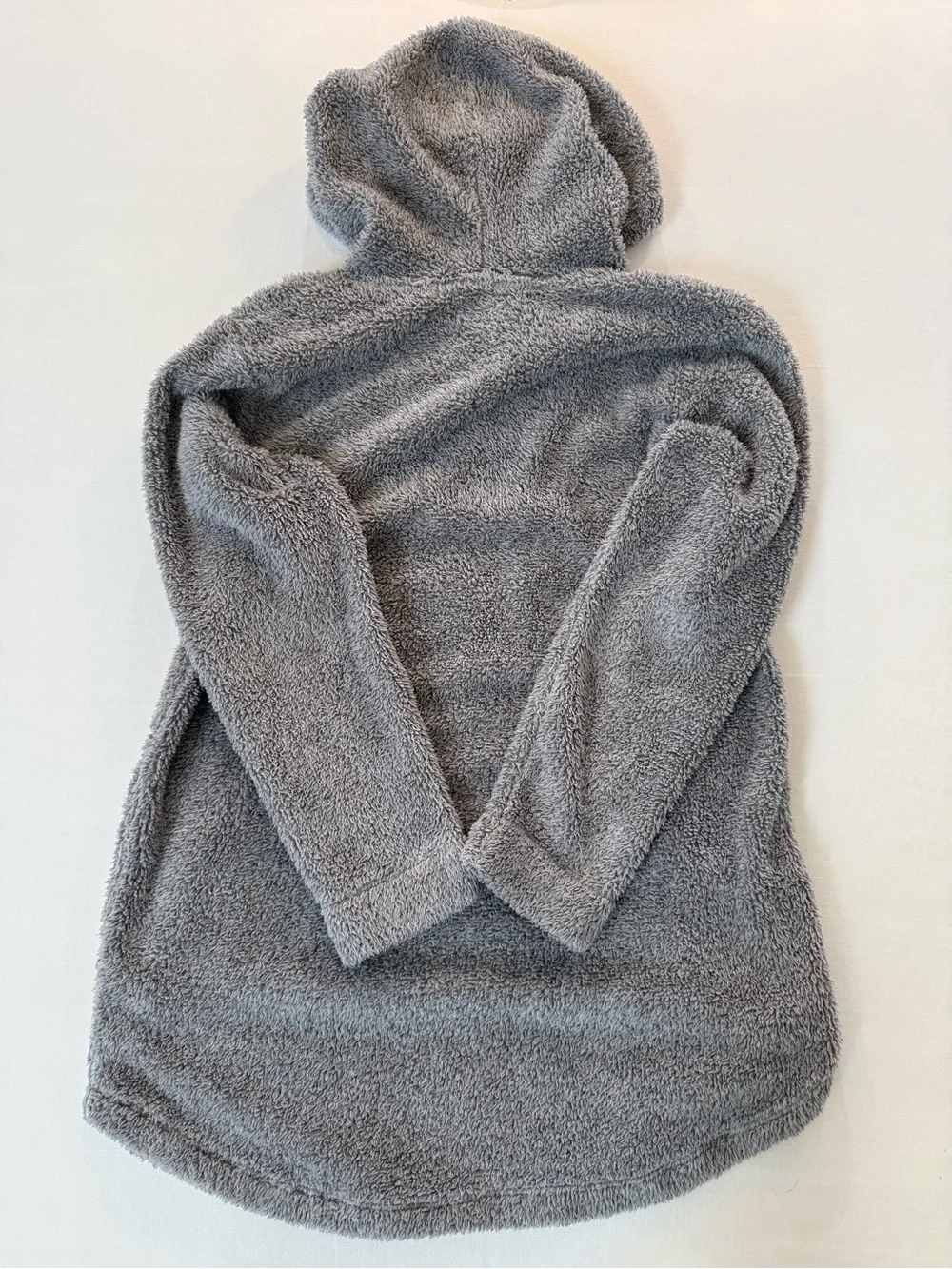 Peanuts Gray Plush Hoodie with Red Label